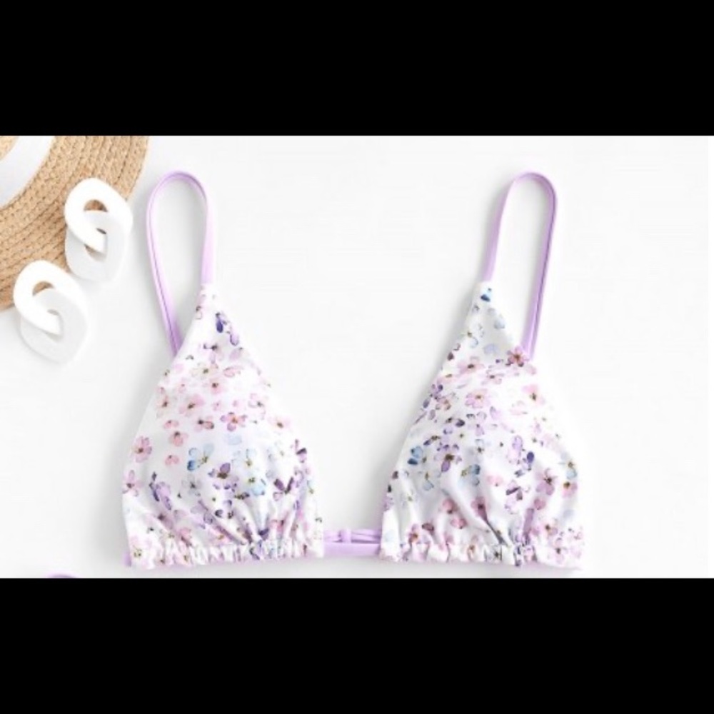 White floral bikini top
